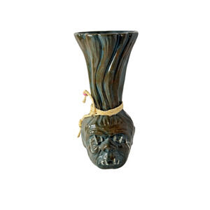 Tiki Farm Flounder The Trophy Shrunken Head Ceramic Tiki Mug Green 2012